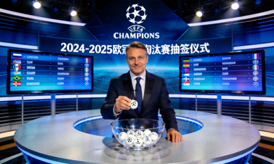 欧冠淘汰赛抽签仪式现场画面